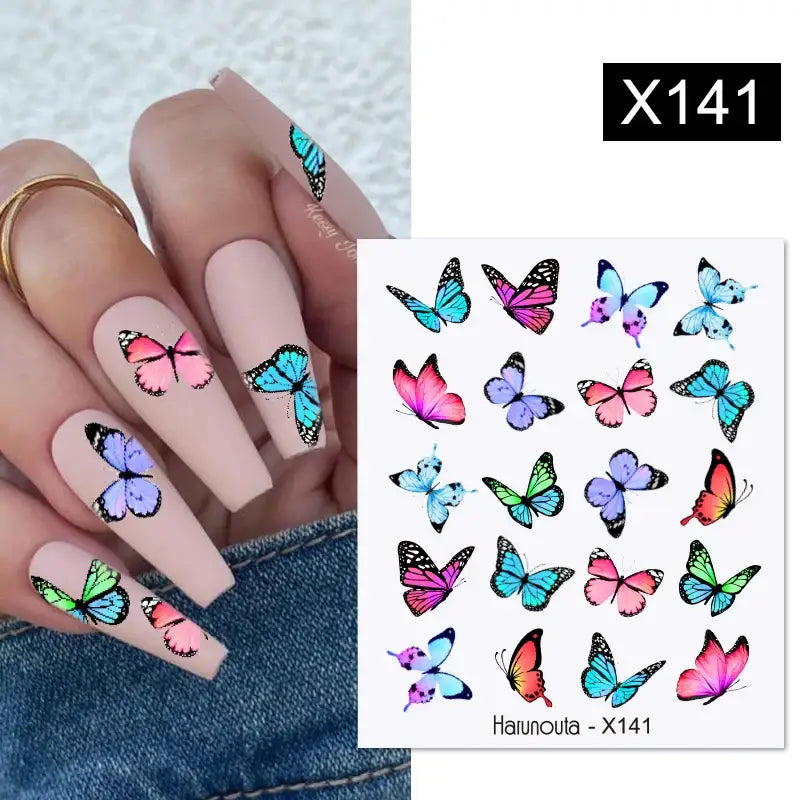 Queen Afro’s Color Block Nail Art and Decals for Unique Self-Expression - X141