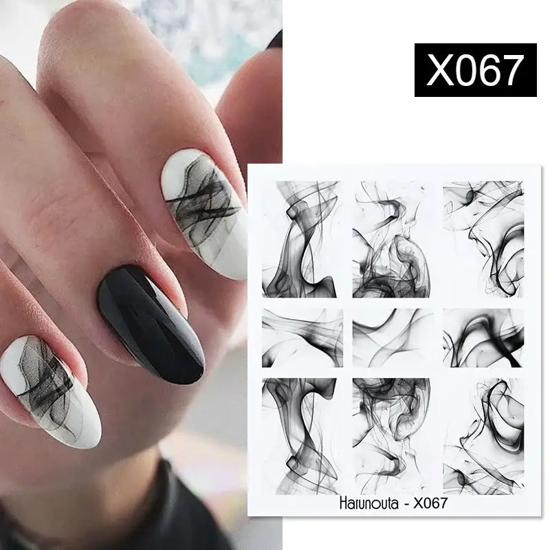 Queen Afro’s Color Block Nail Art and Decals for Unique Self-Expression - X067