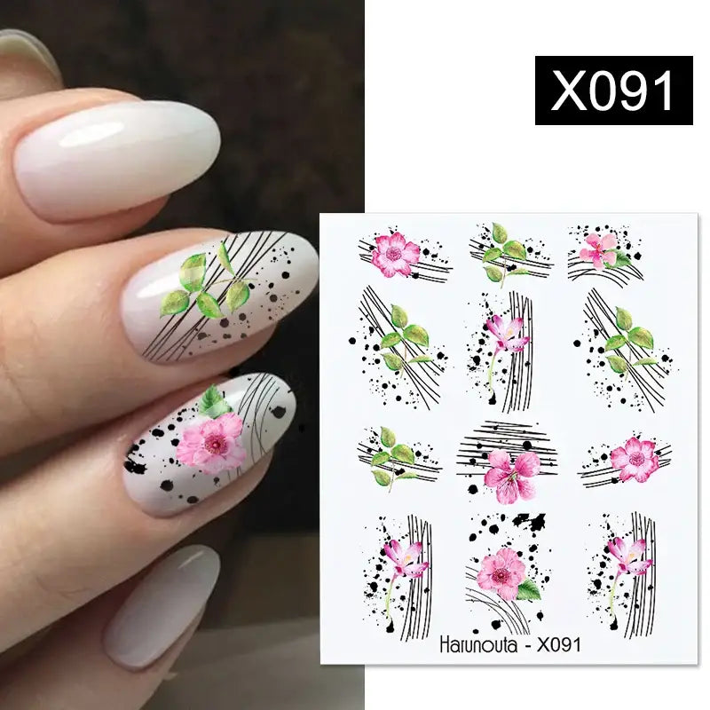 Queen Afro’s Color Block Nail Art and Decals for Unique Self-Expression - X091