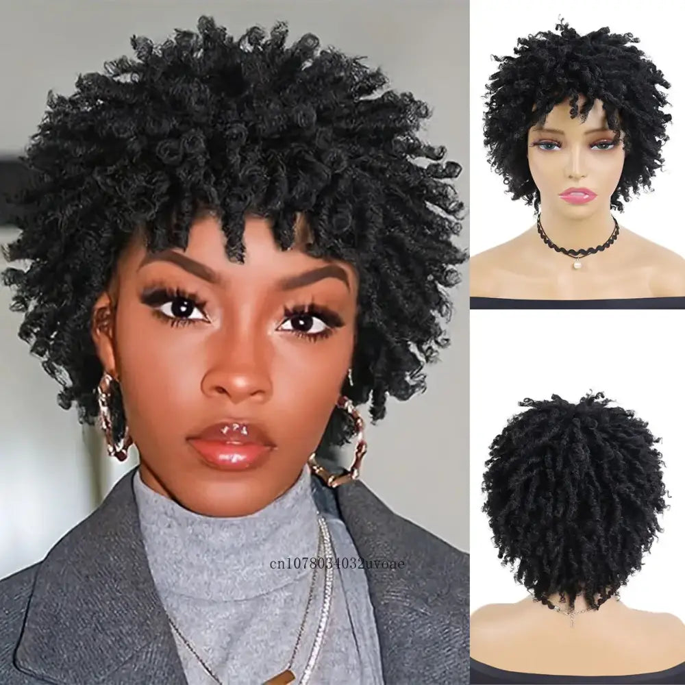 QueenAfro: Unique Beauty Essentials and Synthetic Braided Wigs - Black / 4 inches