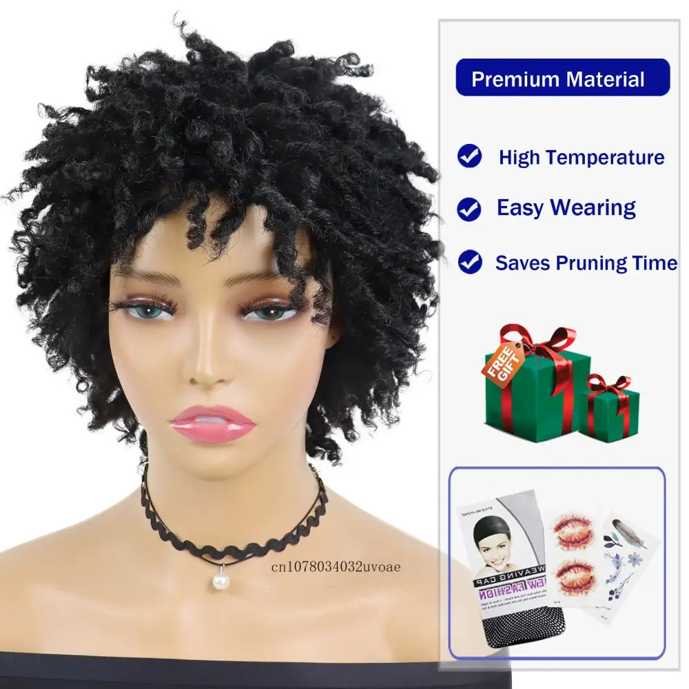 QueenAfro: Unique Beauty Essentials and Synthetic Braided Wigs - Black / 4 inches