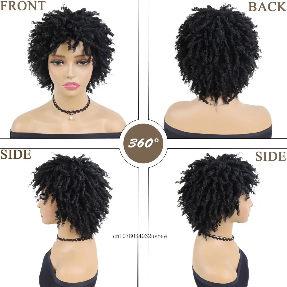 QueenAfro: Unique Beauty Essentials and Synthetic Braided Wigs - Black / 4 inches