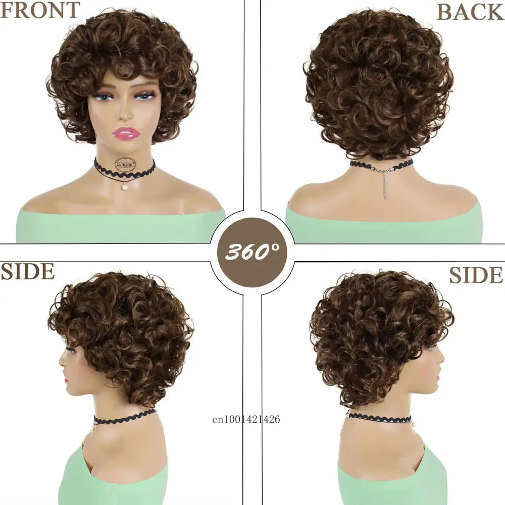 Shop Curly Synthetic Wigs and Beauty Essentials at Queen Afro - Brown