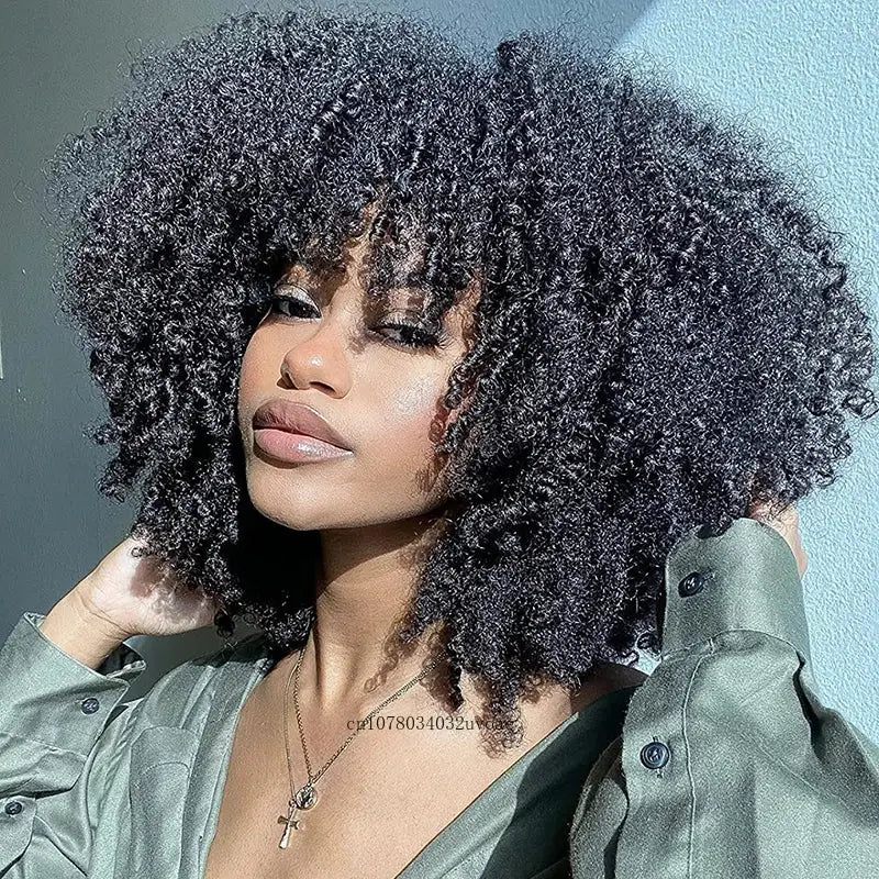 Shop New Arrivals: Trendy Afro Curly Wigs and More at Queen Afro - Jet-black