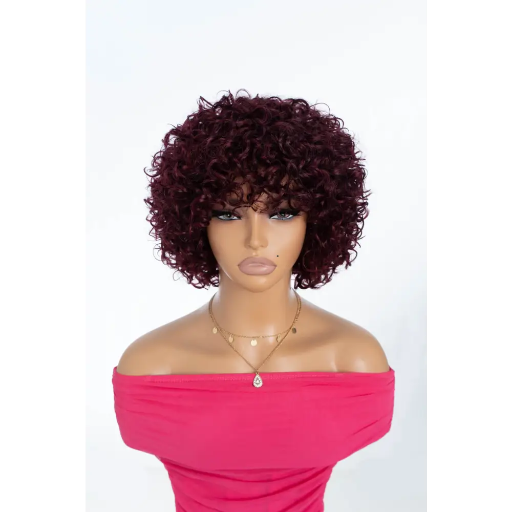 Shop New Arrivals: Trendy Short Curly Human Hair Styles - 99J / Model Lengh / 180%