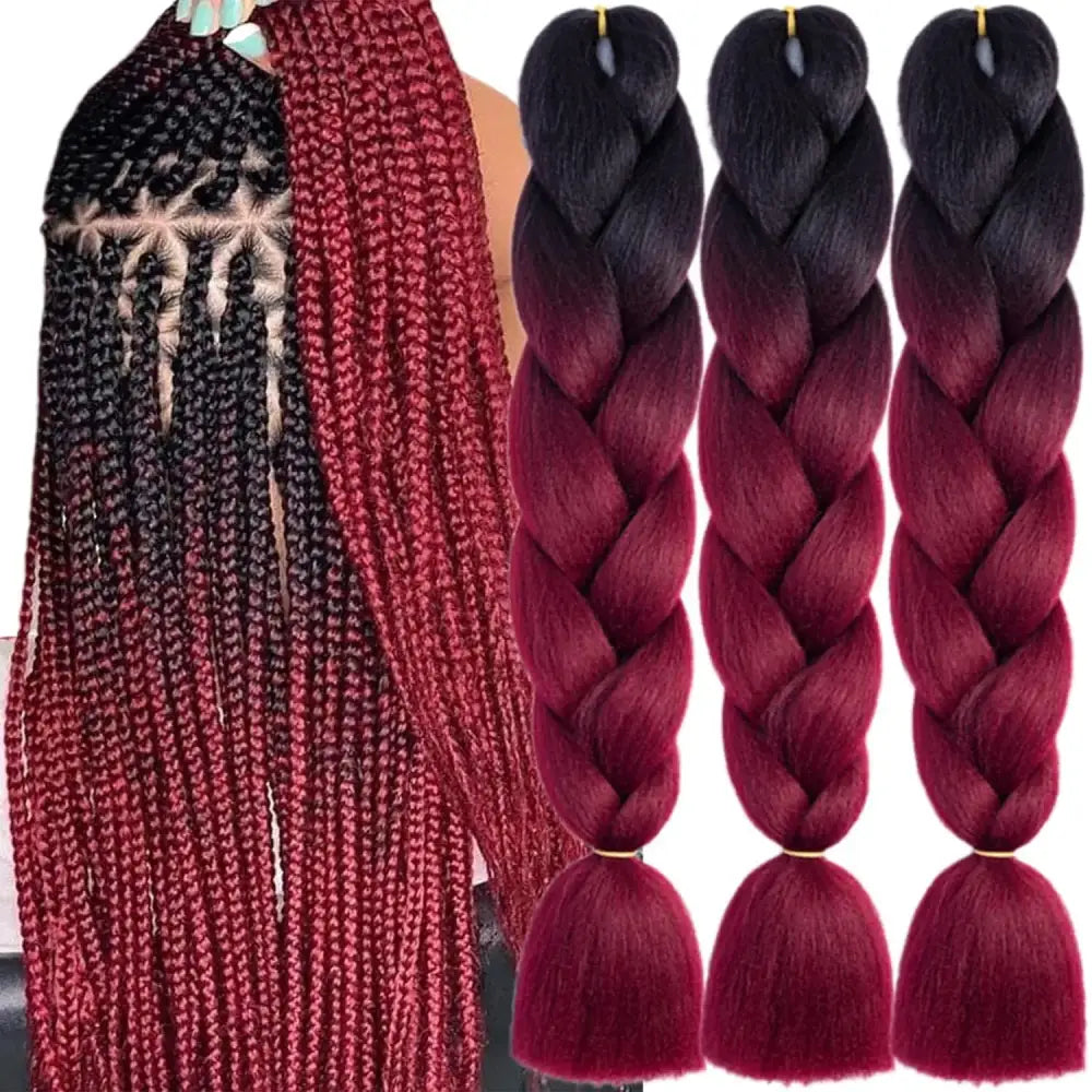 Stunning Braided Wigs for Effortless Style and Natural Beauty - CBZ-three colour 8 / 24inches