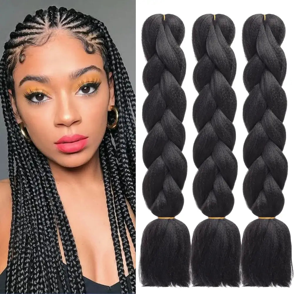 Stunning Braided Wigs for Effortless Style and Natural Beauty - CBZ-three colour / 24inches