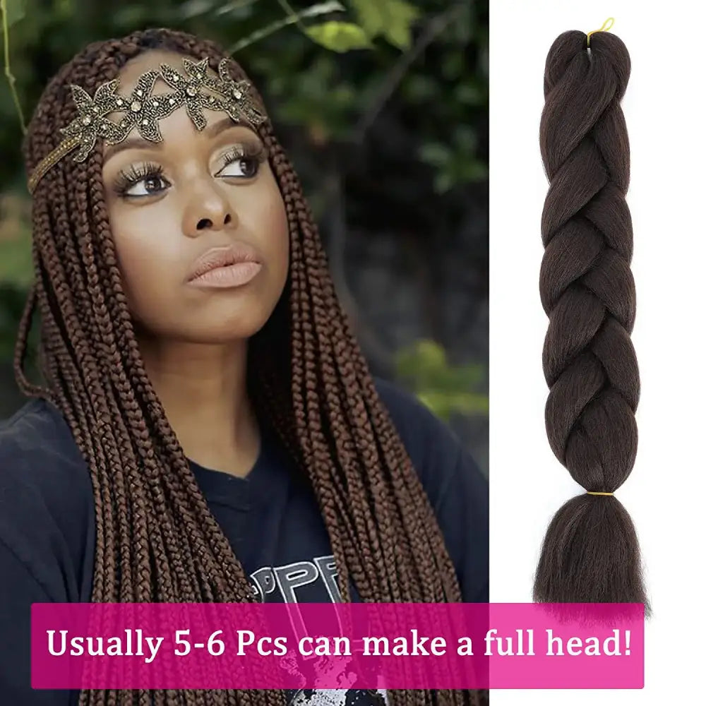 Stunning Braided Wigs for Effortless Style and Natural Beauty - CBZD-4 / 24inches