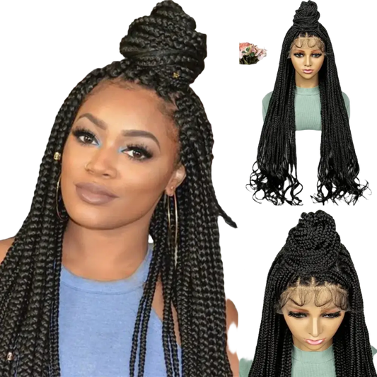 Stunning Synthetic Box Braided Wigs for a Fabulous New Look - 1B / 36inches