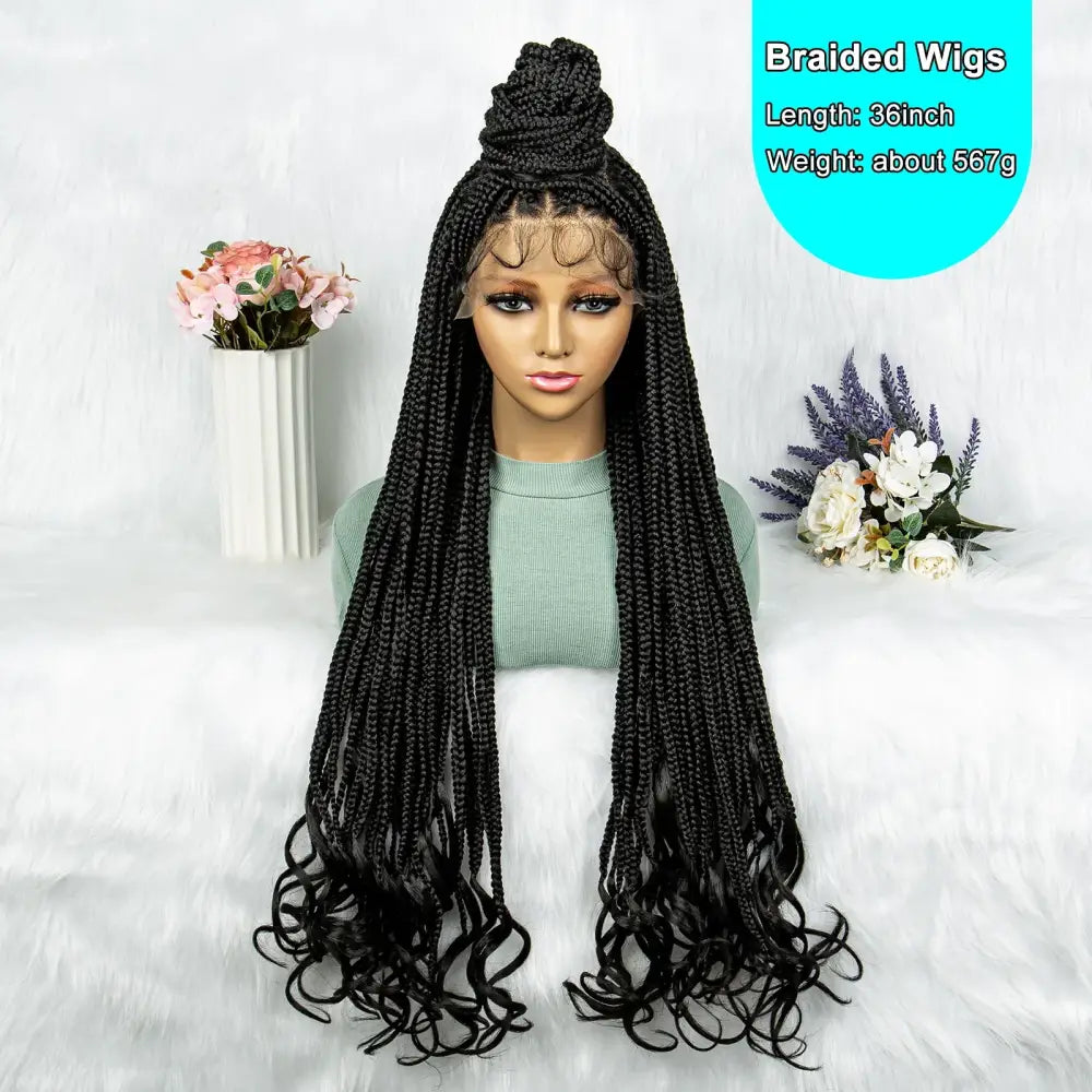 Stunning Synthetic Box Braided Wigs for a Fabulous New Look - 1B / 36inches