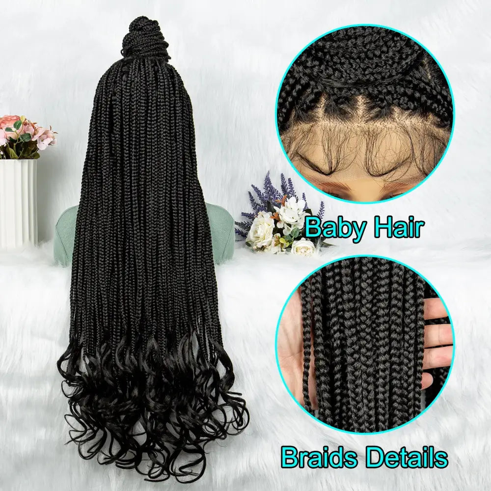 Stunning Synthetic Box Braided Wigs for a Fabulous New Look - 1B / 36inches