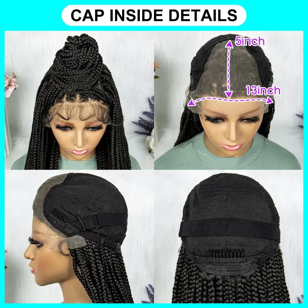 Stunning Synthetic Box Braided Wigs for a Fabulous New Look - 1B / 36inches