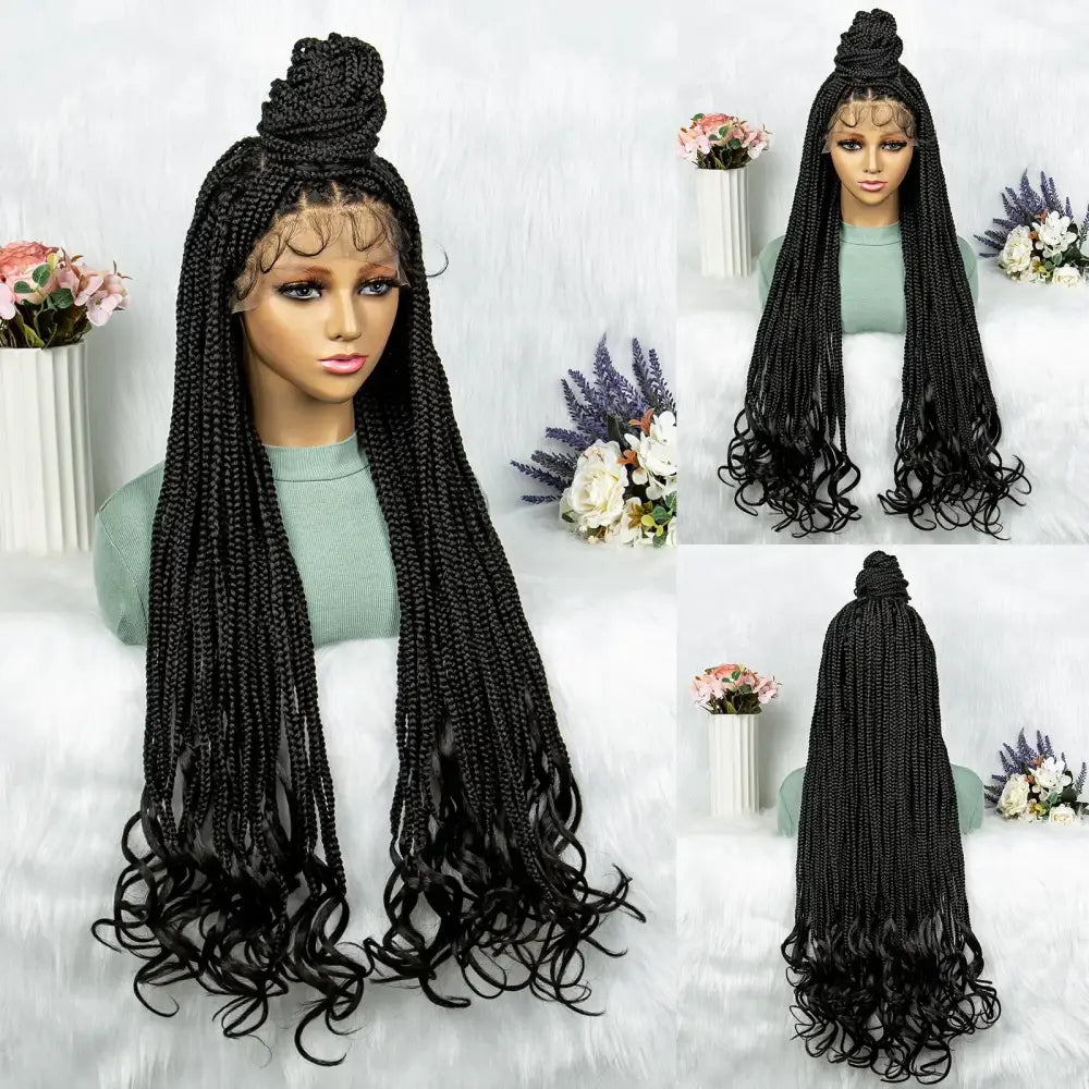 Stunning Synthetic Box Braided Wigs for a Fabulous New Look - 1B / 36inches