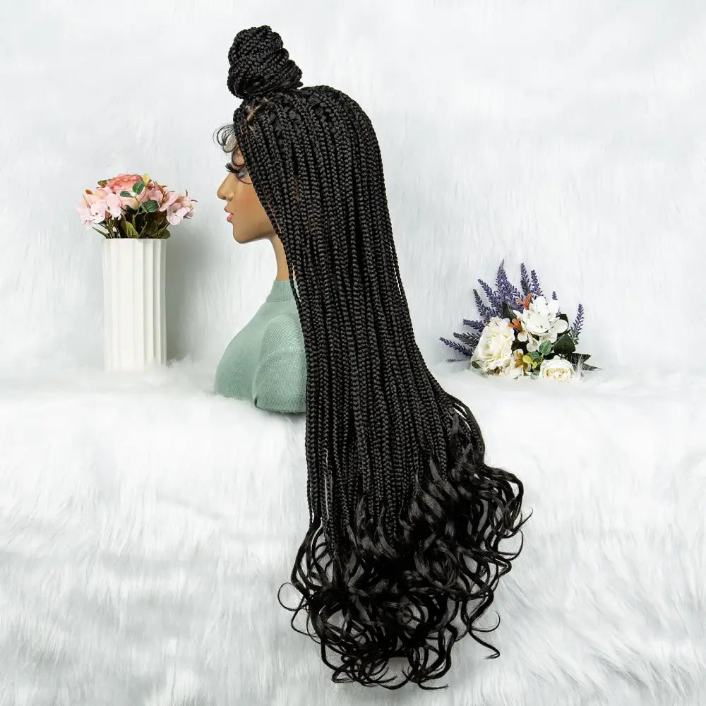 Stunning Synthetic Box Braided Wigs for a Fabulous New Look - 1B / 36inches