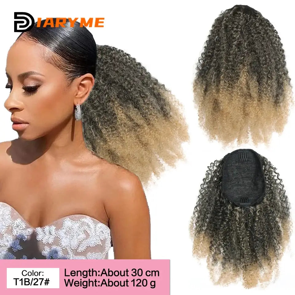 Stylish Hair Accessories for Kinky Curly and Short Afro Kinky Looks - 1B/27HL