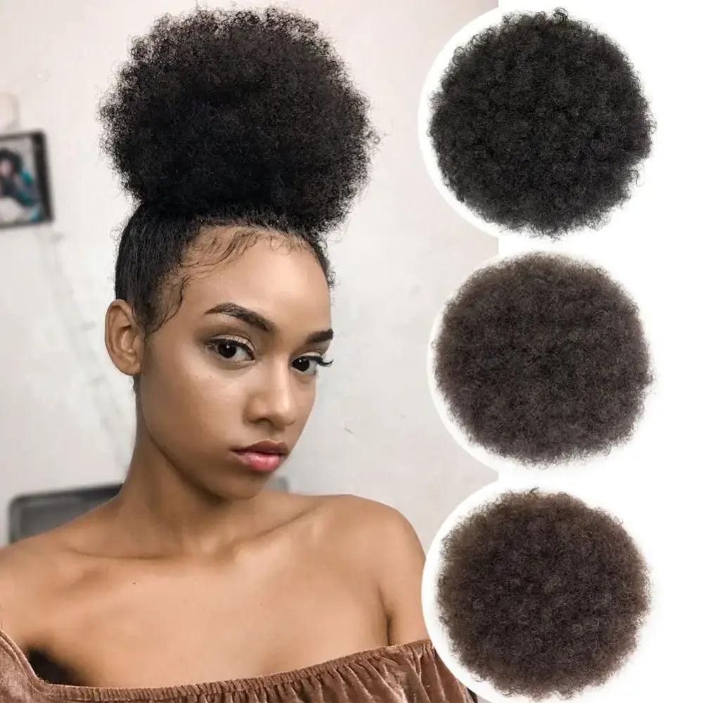 Stylish Synthetic Afro Puff Accessories for Every Occasion at Queenafro - 6inch-1B / Medium / 1pc