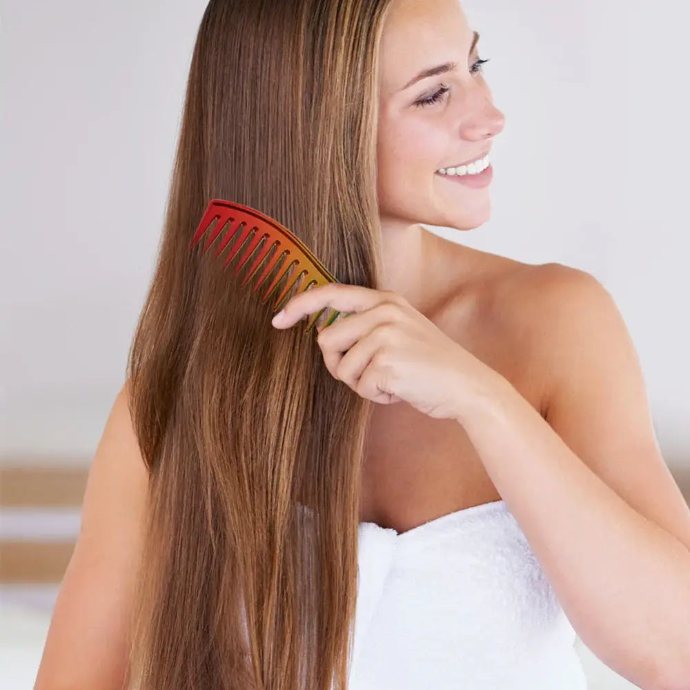 Transform Your Curls with Queen Afro’s Large Tooth Comb and Essentials - Blue