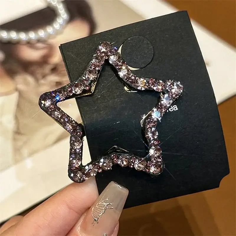 Transform Your Hair with Rhinestone Star Wave Clips and Care Products - 4