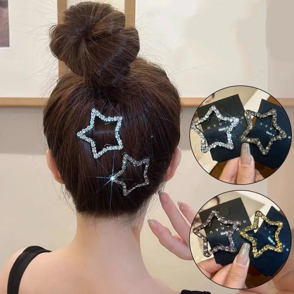 Transform Your Hair with Rhinestone Star Wave Clips and Care Products