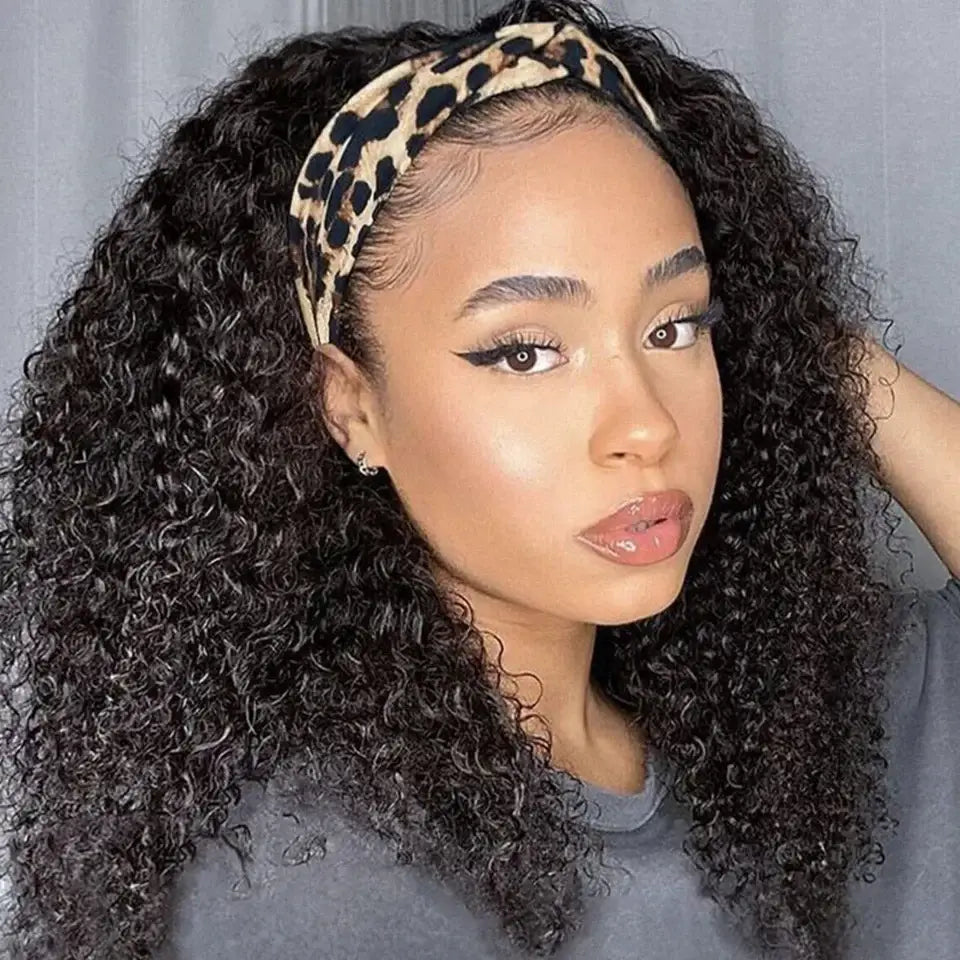 Transform Your Look with Kinky Curly Headband Wigs from Queen Afro