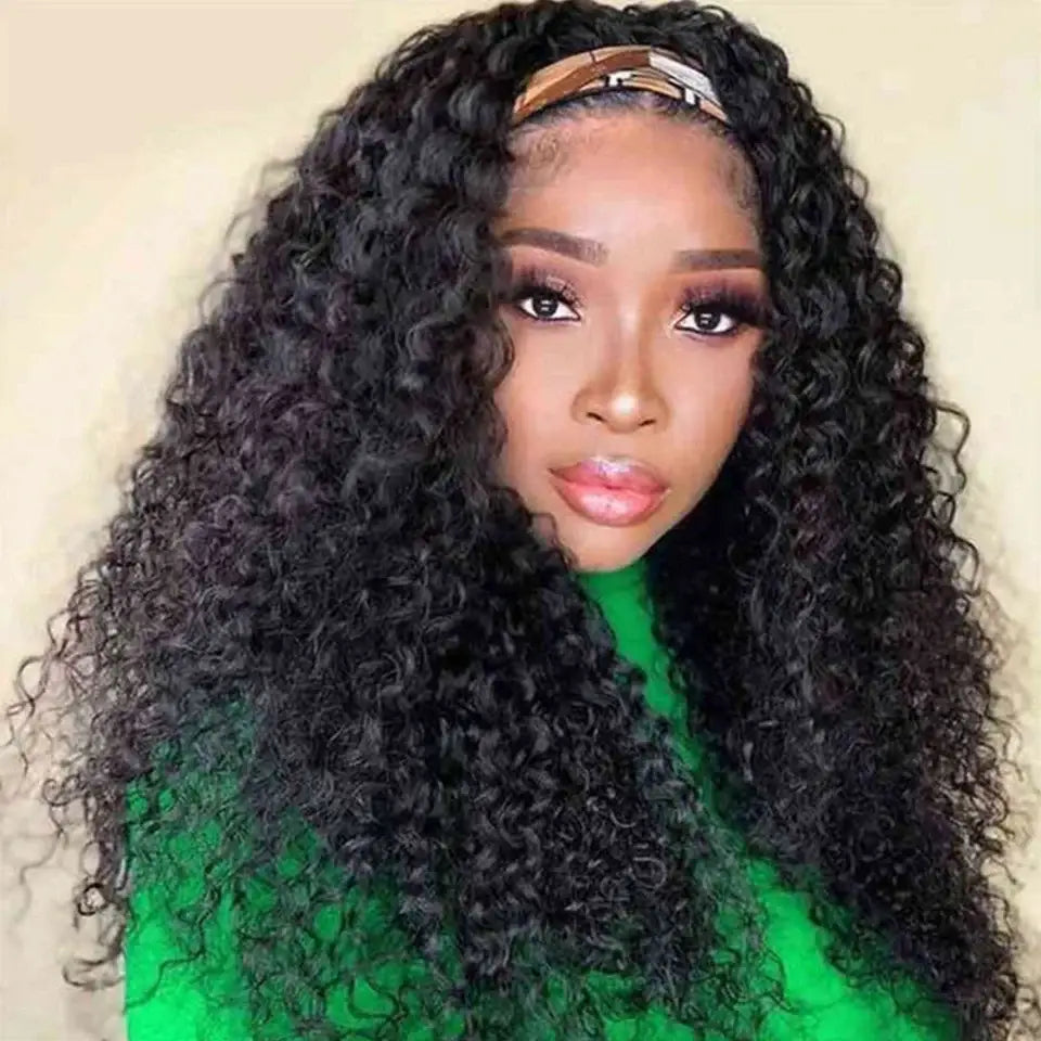 Transform Your Look with Kinky Curly Headband Wigs from Queen Afro