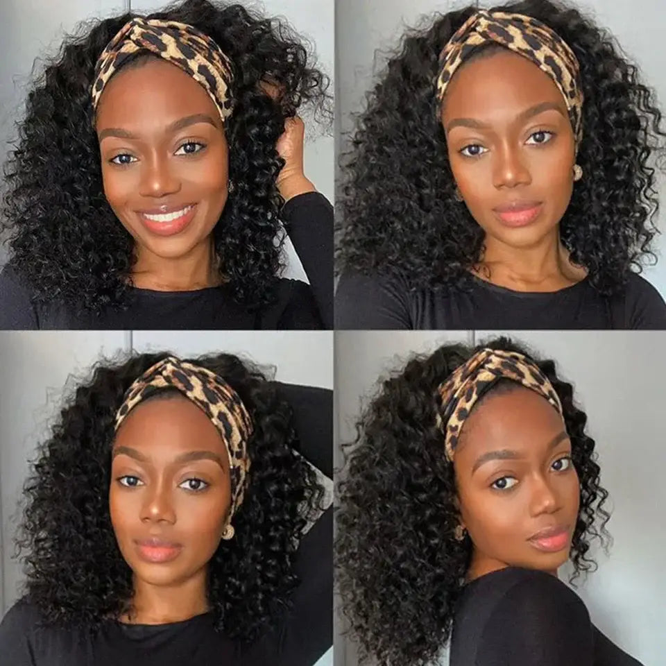 Transform Your Look with Kinky Curly Headband Wigs from Queen Afro