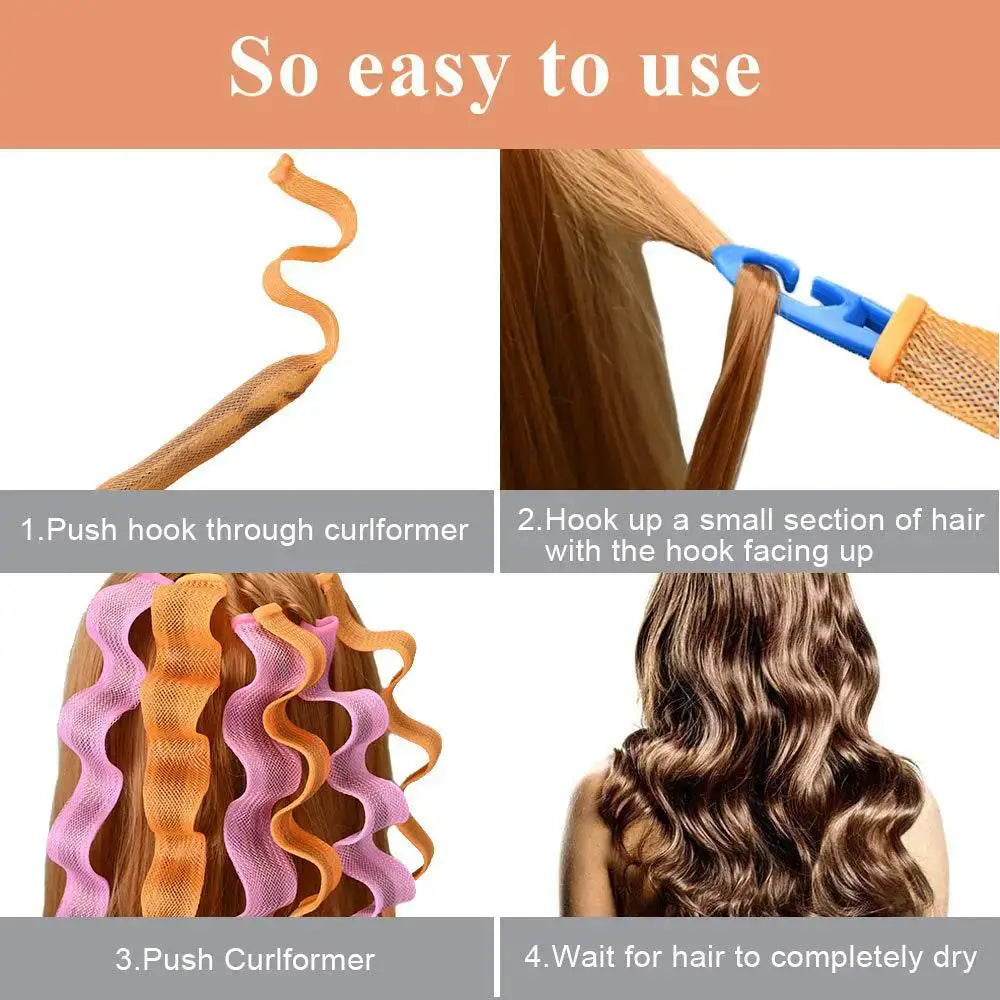 Transform Your Look with Our Heatless Hair Curler Set at Queen Afro