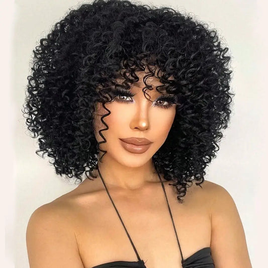 Trendy Kinky Afro Wigs to Enhance Your Beauty and Confidence - 12INCHES / 1pc / JK-06-1B