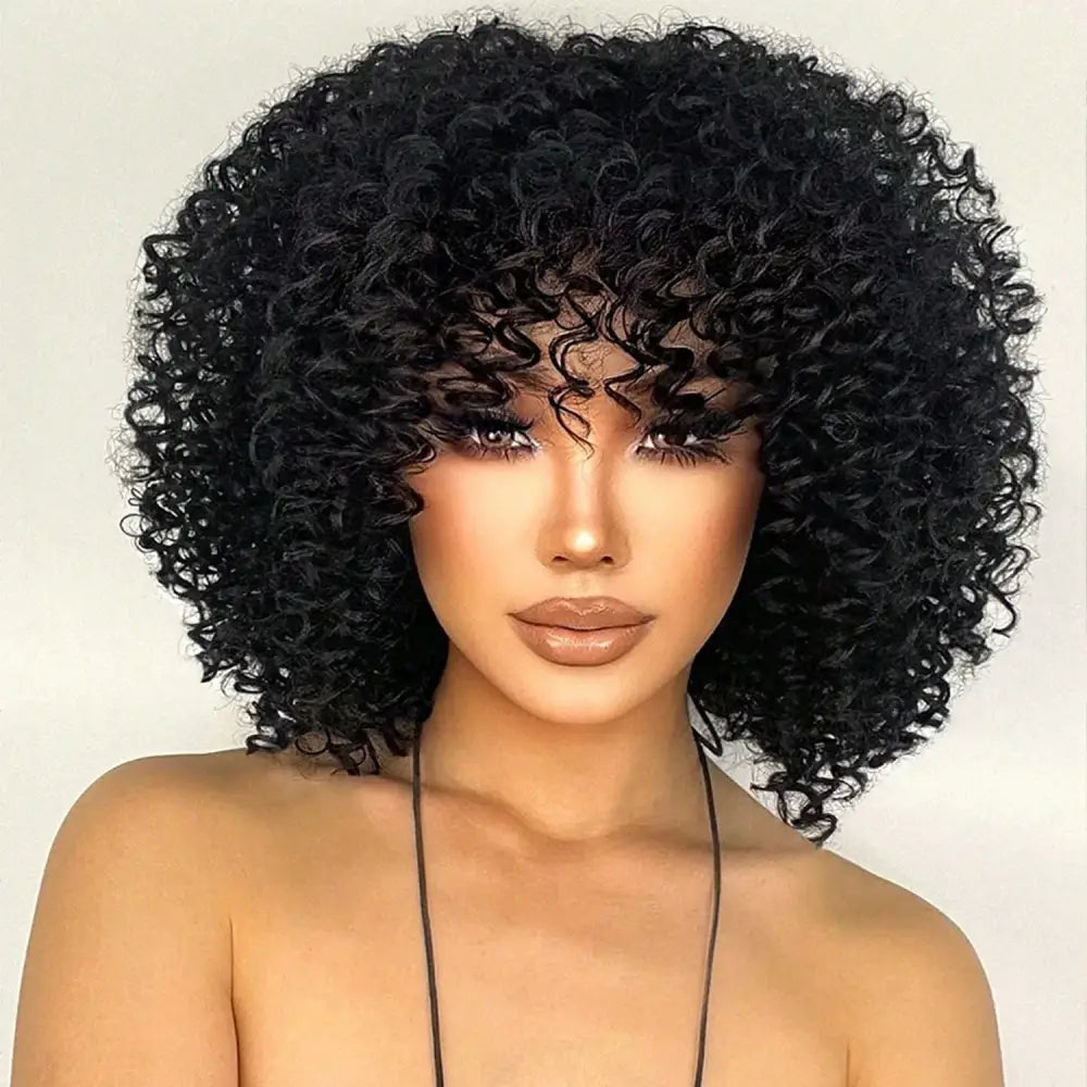 Trendy Kinky Afro Wigs to Enhance Your Beauty and Confidence - 12INCHES / 1pc / JK-06-1B