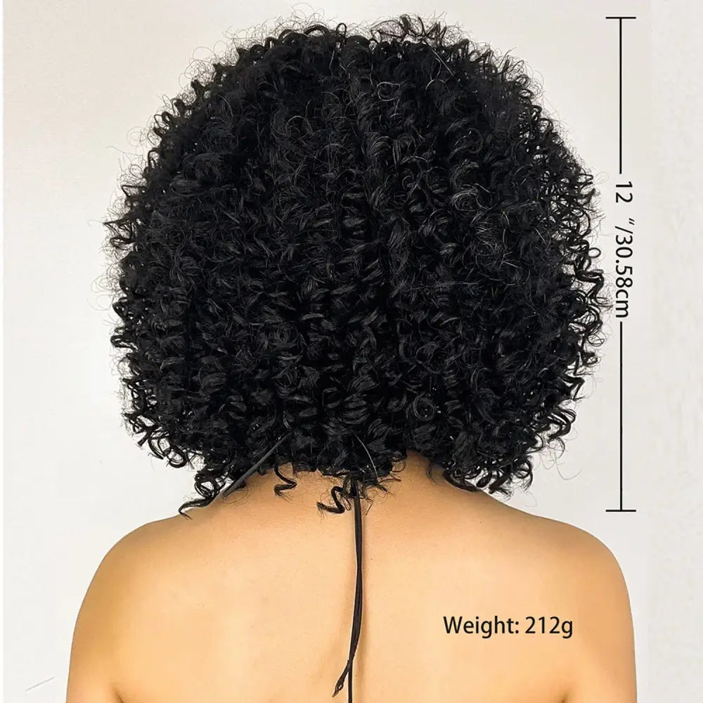 Trendy Kinky Afro Wigs to Enhance Your Beauty and Confidence - 12INCHES / 1pc / JK-06-1B