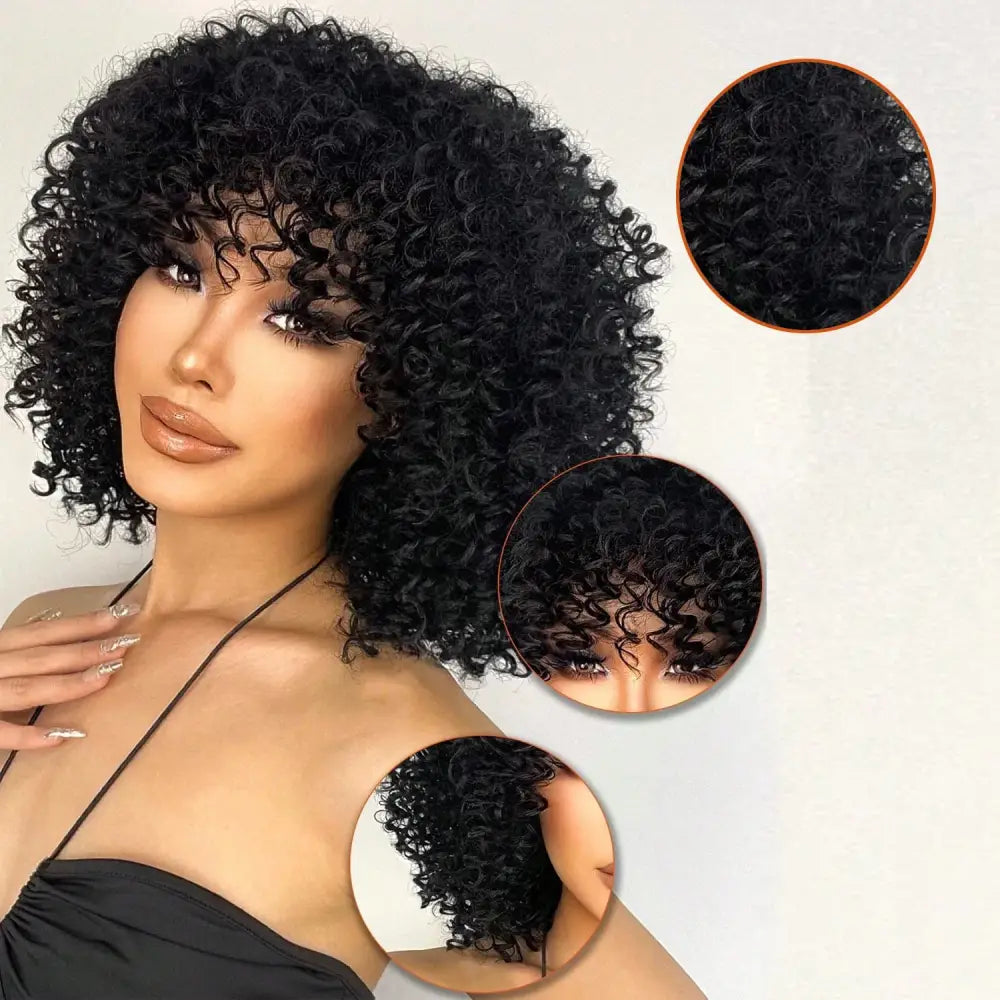 Trendy Kinky Afro Wigs to Enhance Your Beauty and Confidence - 12INCHES / 1pc / JK-06-1B