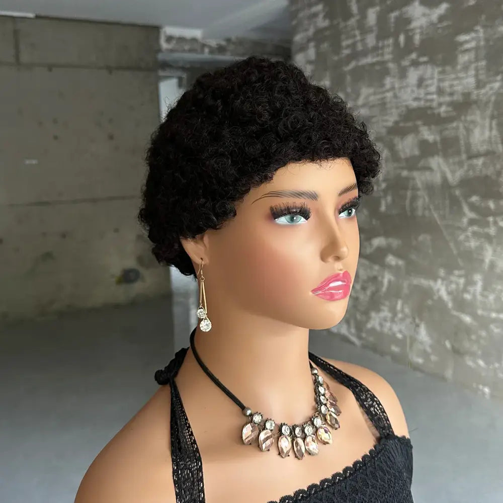 Trendy Kinky Curly Brown Pixie Wigs for a Unique Look