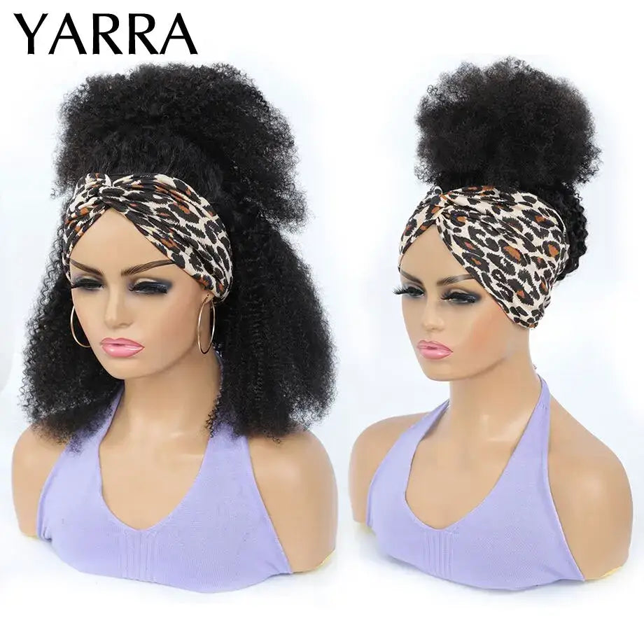 Trendy Kinky Curly Headband Wig for Effortless Style Changes