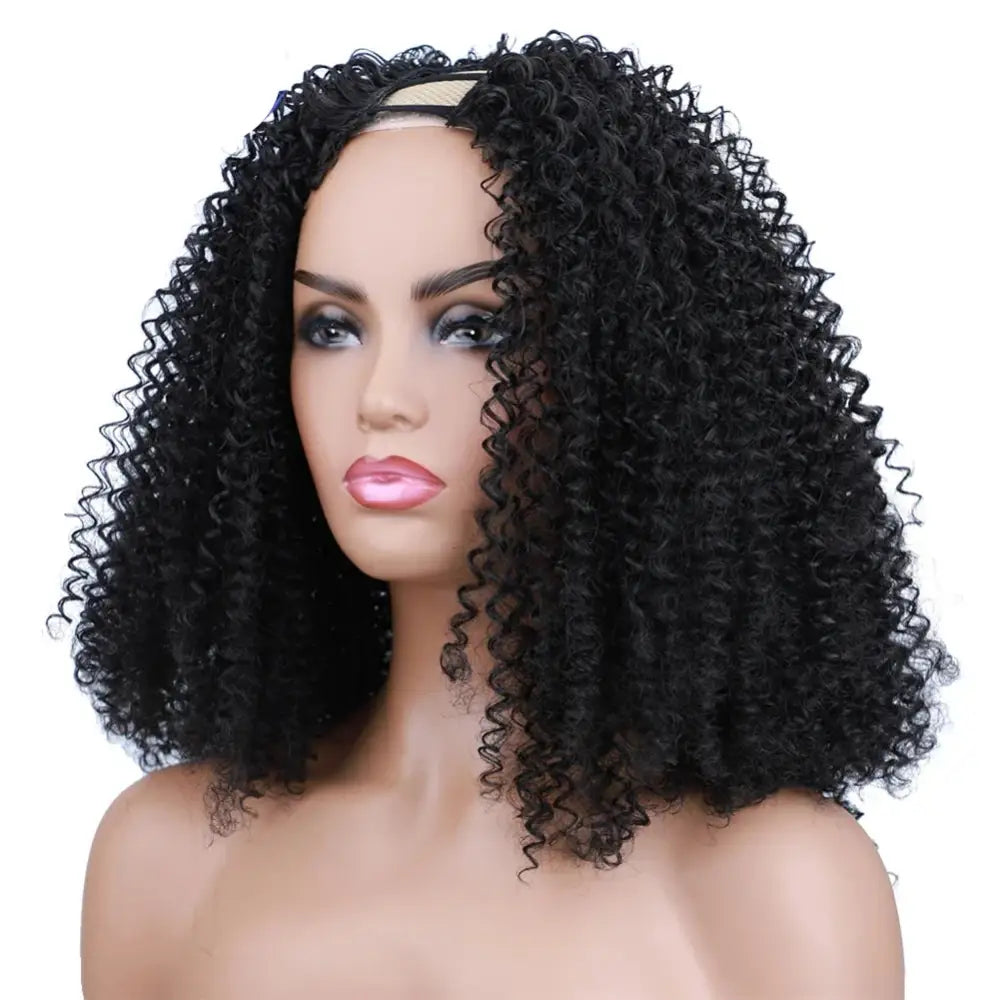 Trendy Kinky Curly Wigs for a Stylish Transformation - #1B / 20inches