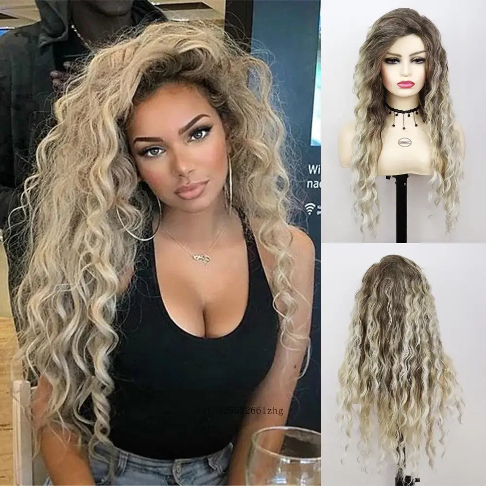 Trendy Long Blonde Curly Wigs for a Fresh Fashion Statement - #2