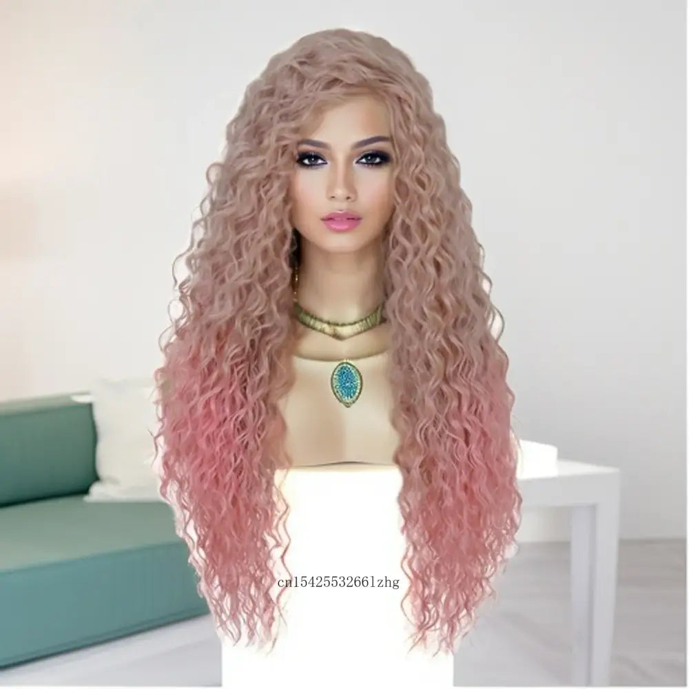 Trendy Long Blonde Curly Wigs for a Fresh Fashion Statement - #24