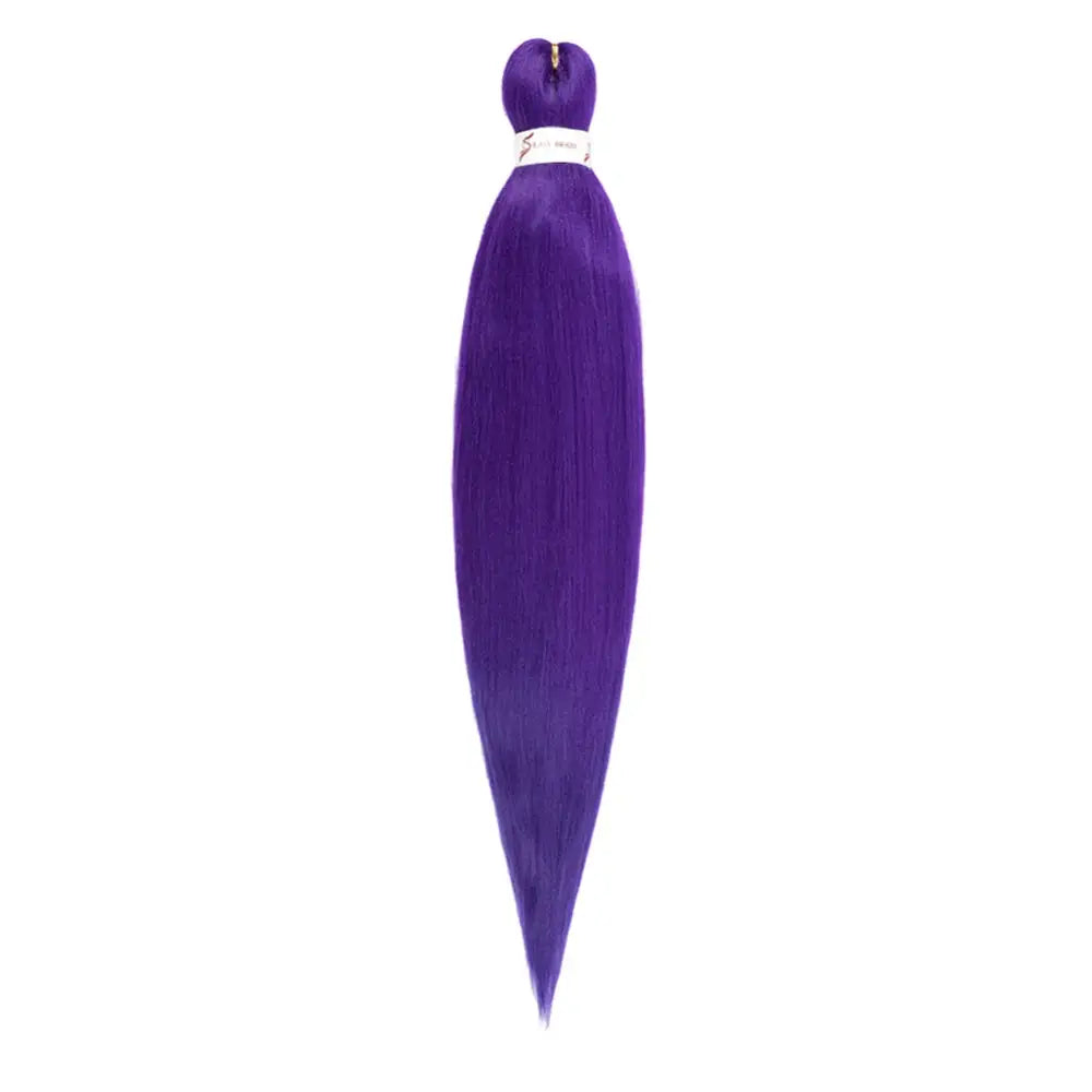 Trendy Wigs and Pre-Stretched Braiding Hair for Effortless Elegance - PURPLE / 26inches