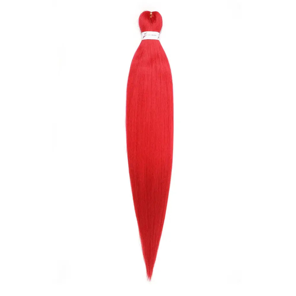 Trendy Wigs and Pre-Stretched Braiding Hair for Effortless Elegance - RED / 26inches