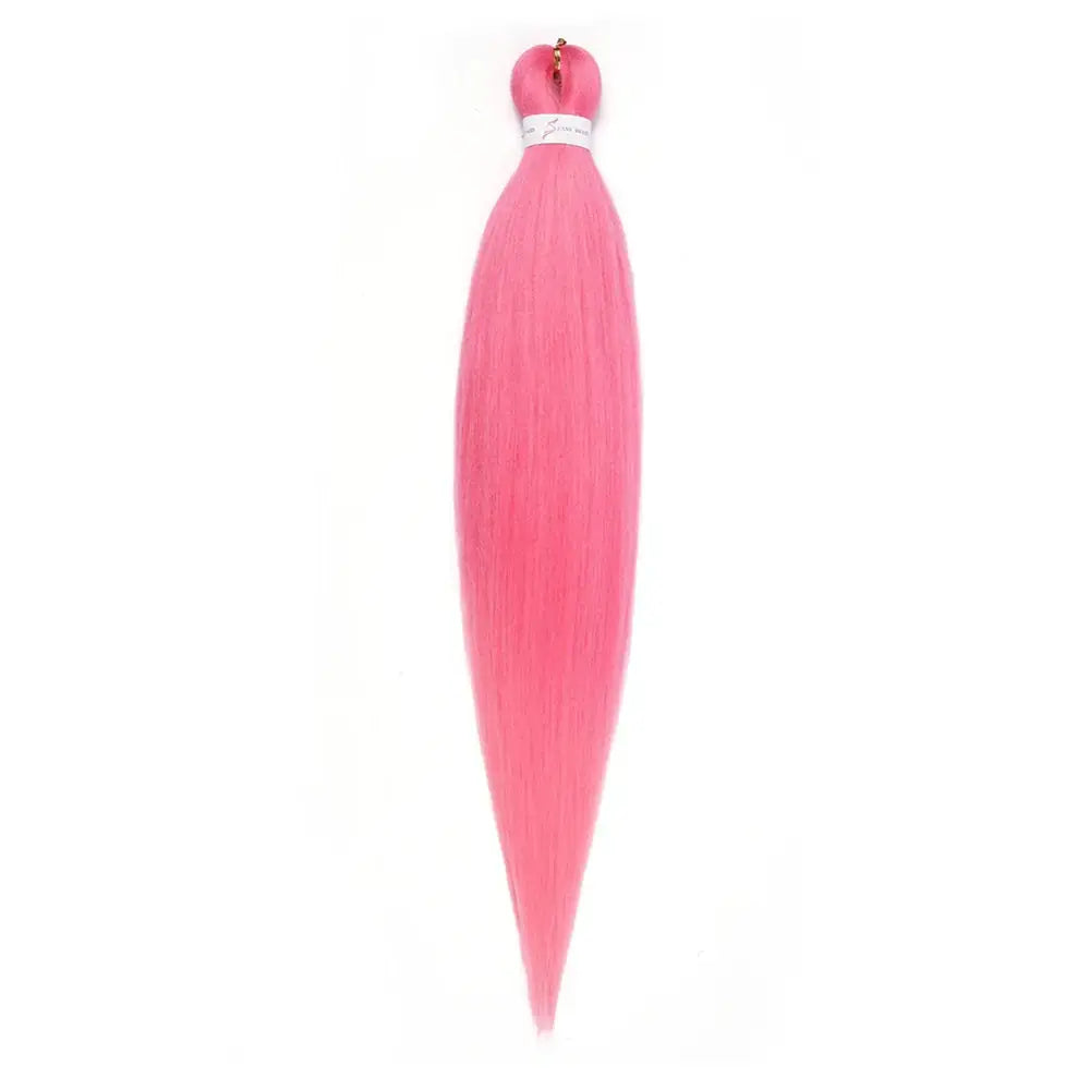 Trendy Wigs and Pre-Stretched Braiding Hair for Effortless Elegance - PINK / 26inches