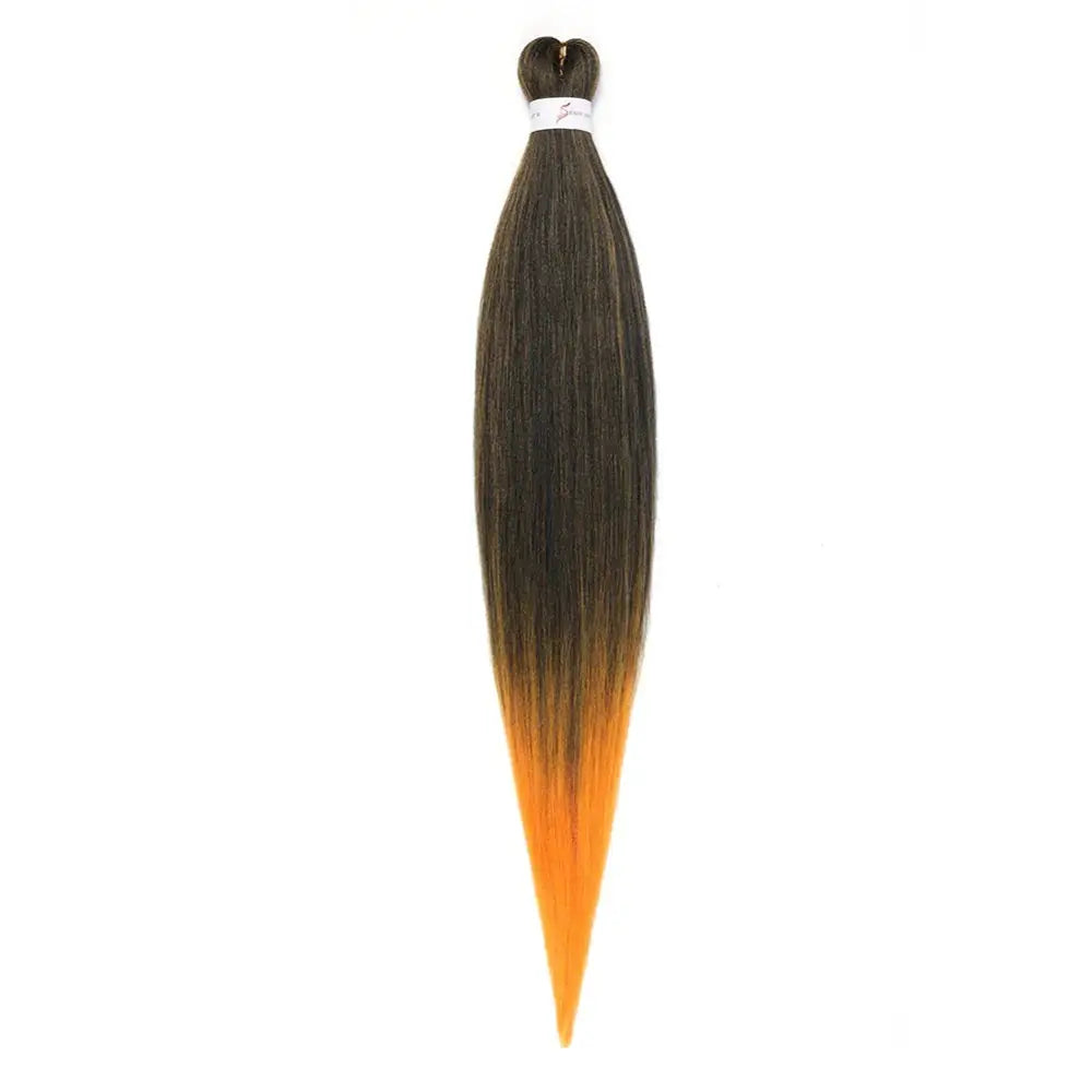 Trendy Wigs and Pre-Stretched Braiding Hair for Effortless Elegance - T1B-ORANGE / 26inches