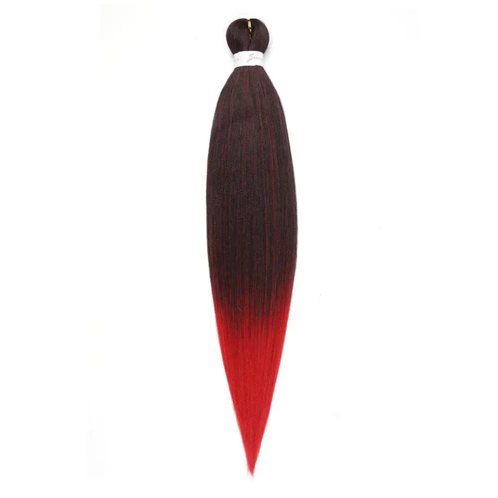 Trendy Wigs and Pre-Stretched Braiding Hair for Effortless Elegance - T1B-RED / 26inches