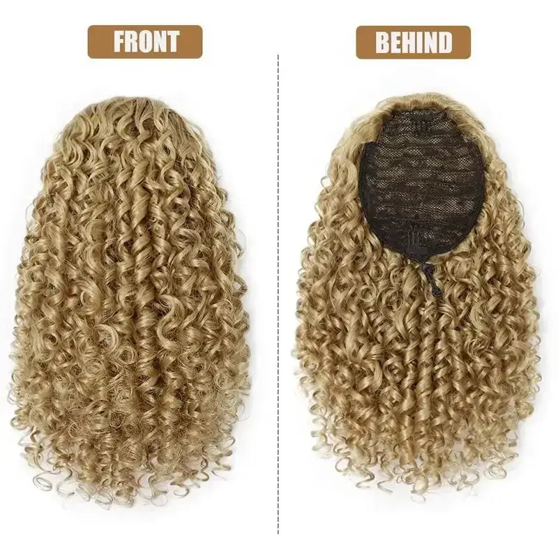 Trendy Wigs: Embrace Uniqueness with Kinky Curly Styles - blonde / 14inch