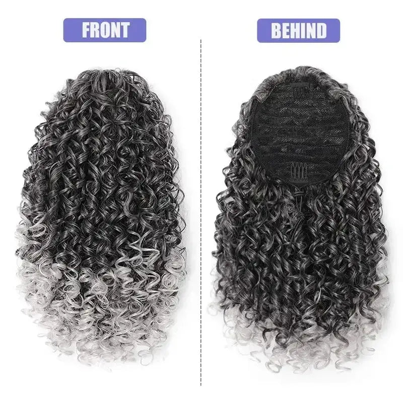 Trendy Wigs: Embrace Uniqueness with Kinky Curly Styles - T1B-Gray / 14inch