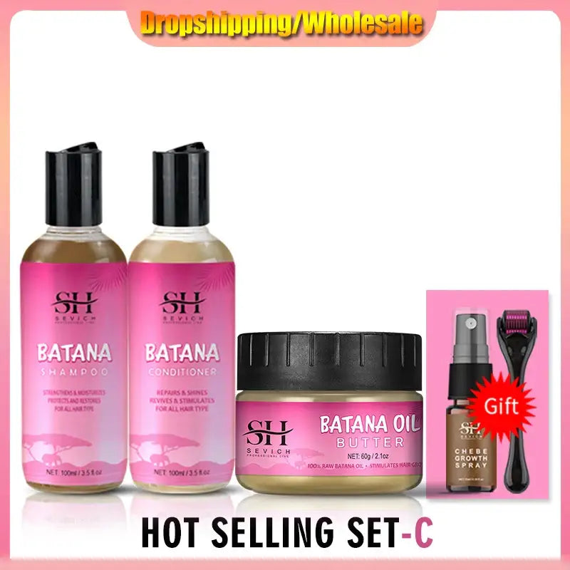 Ultimate Hair Care Solutions for Growth with Batana Oil Products - Hot selling set C