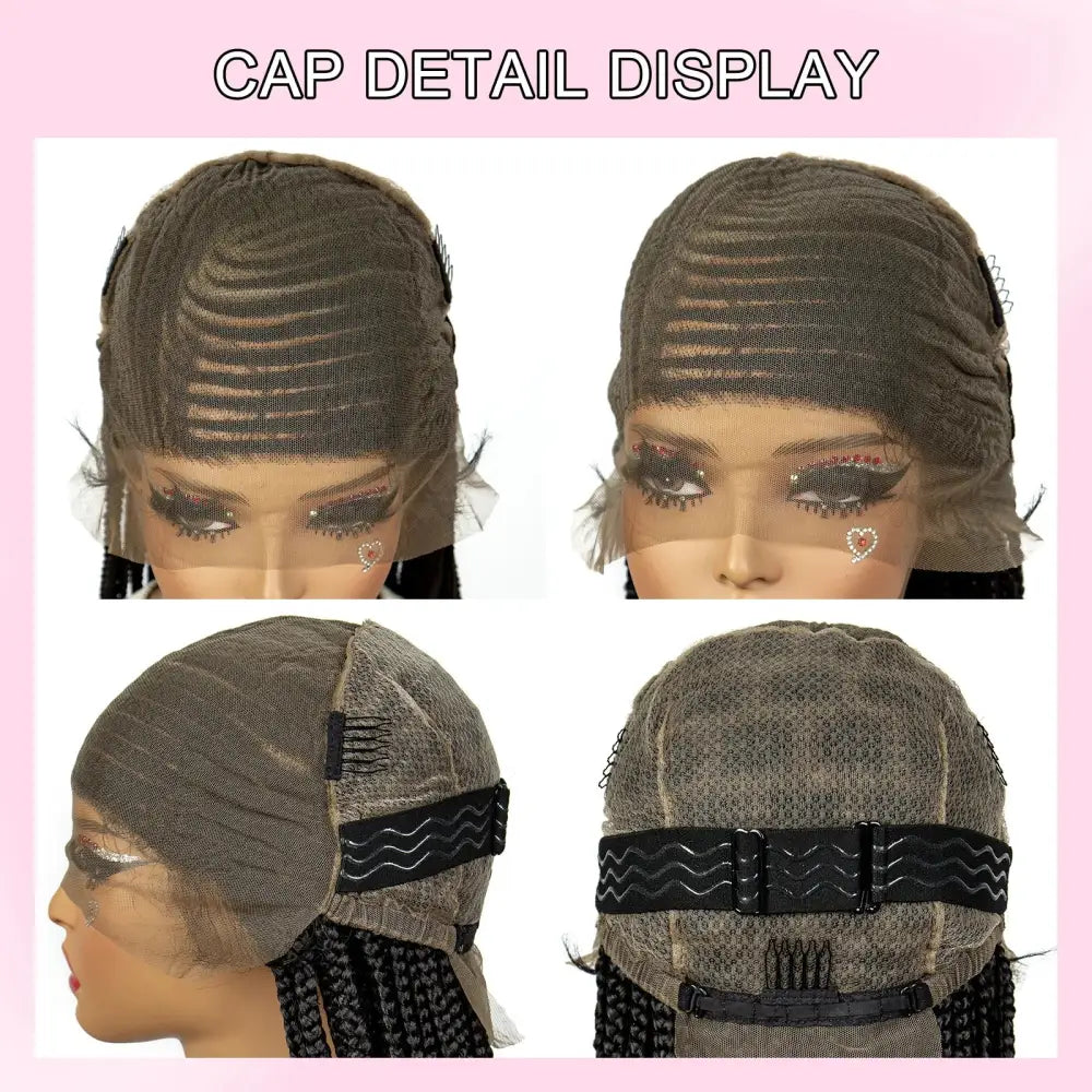 Unique Handcrafted Lace Braided Wigs for a Flawless Style - #1B / 34inches