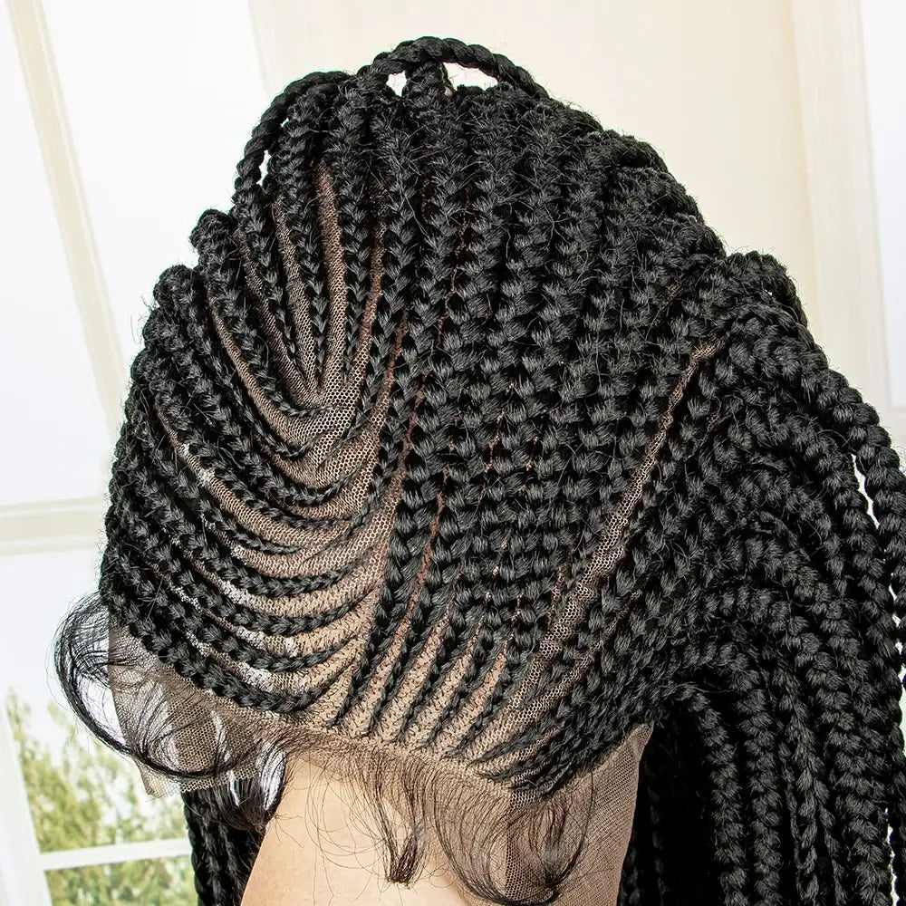 Unique Handcrafted Lace Braided Wigs for a Flawless Style - #1B / 34inches