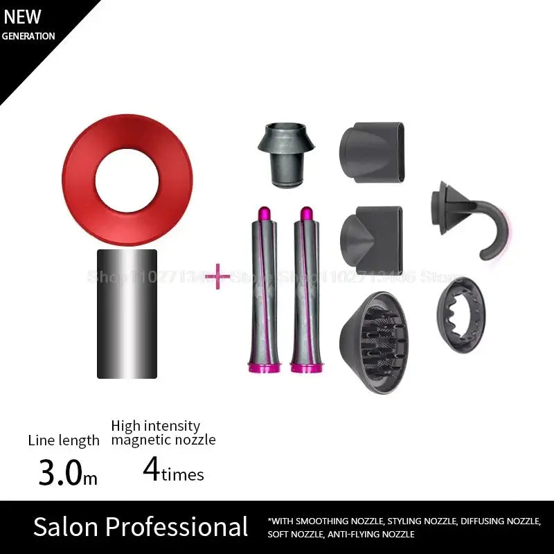 Unleash Beauty with Queen Afro Professional Hair Dryer and Care Products - Red 7 Parts 3.3m / AU