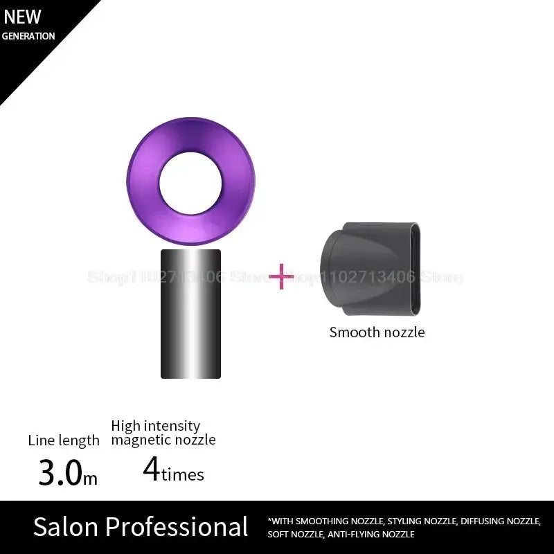 Unleash Beauty with Queen Afro Professional Hair Dryer and Care Products - Purple 1 Parts 3.3m