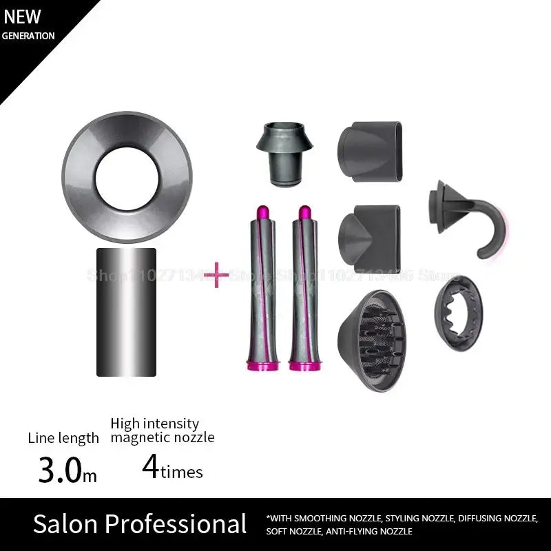 Unleash Beauty with Queen Afro Professional Hair Dryer and Care Products - Gray 7 Parts 3.3m / KR