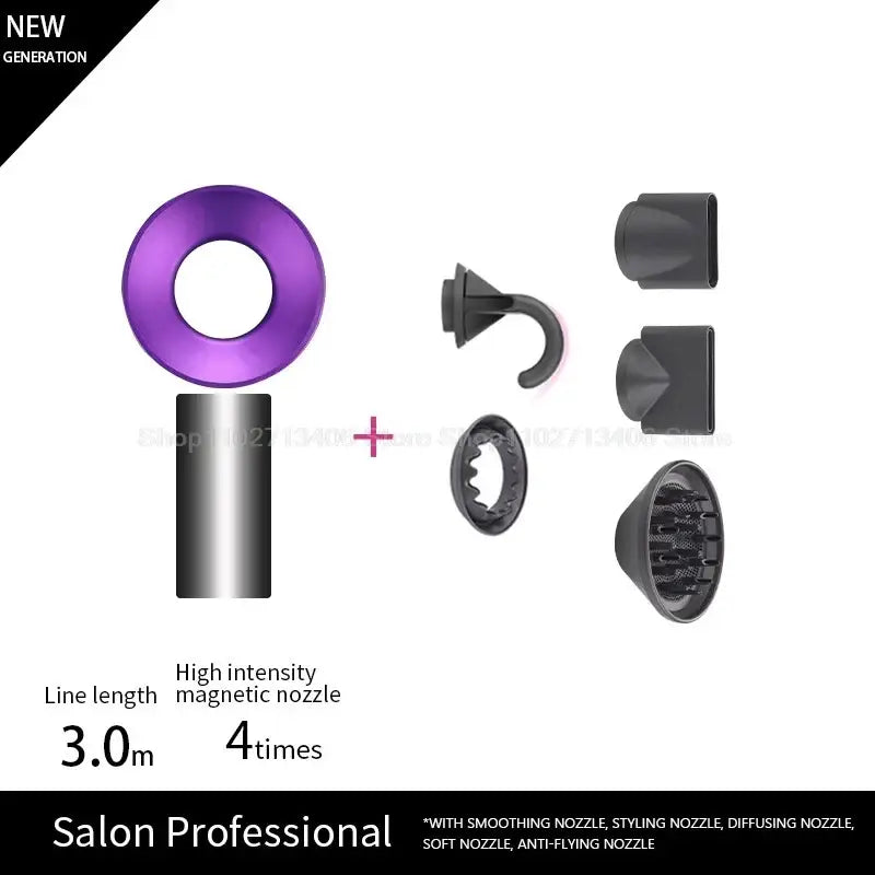 Unleash Beauty with Queen Afro Professional Hair Dryer and Care Products - Purple 5 Parts 3.3m / KR